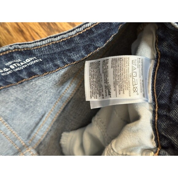 Old Navy Women's 0 OG High Rise Denim Jean Shorts Cuff 3” Inseam Medium Wash EUC - Picture 6 of 8